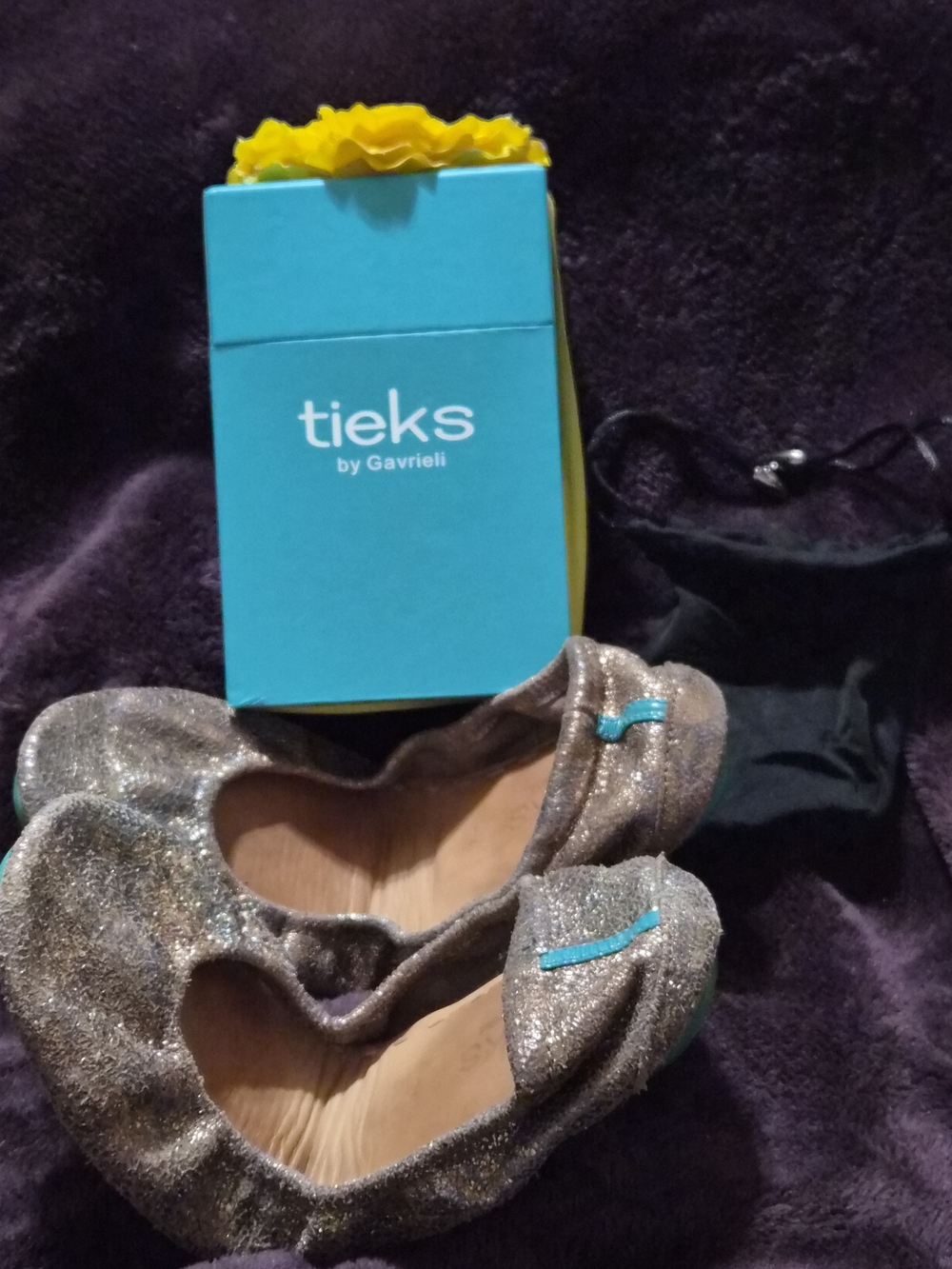 Tieks Metallic "Lovestruck"  Ballet Flats Sz 7